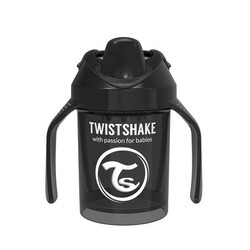 Twistshake. Чашка-непроливайка  Мини 230мл 4+мес Черная (69885)