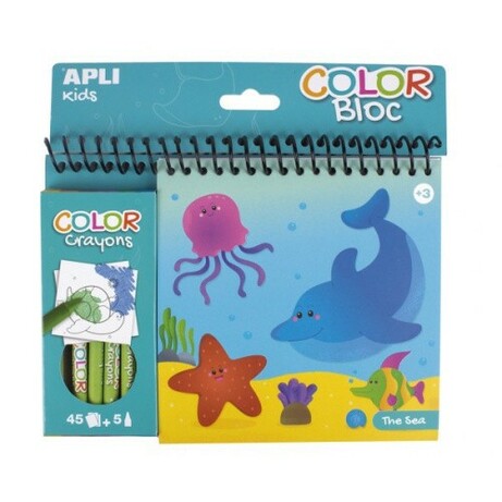 Apli Kids. Раскраска + цветные карандаши: море (000015208)