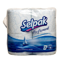Selpak. Бумага туалетная SPA цветная с ароматом 4 шт/уп  (8690530044463)