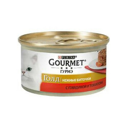 Gourmet. Gold Нежные биточки с говядиной и томатом 85 г  (7613035442474)
