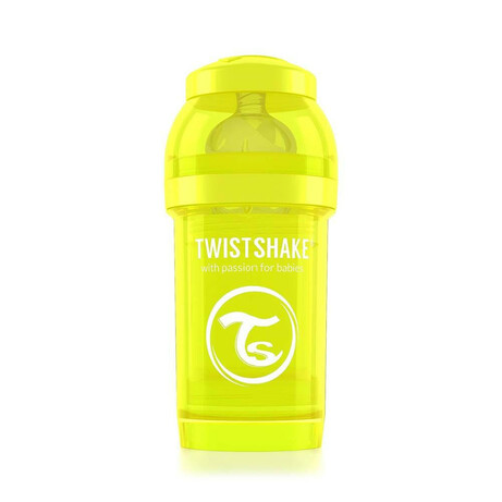Twistshake. Антиколиковая бутылочка 180 мл, желтая (24882)