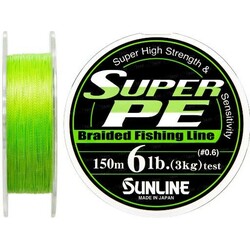 Sunline . Шнур Super PE 150m(салат.) 0.405 mm 60lb/30.0 kg(1658.01.70)