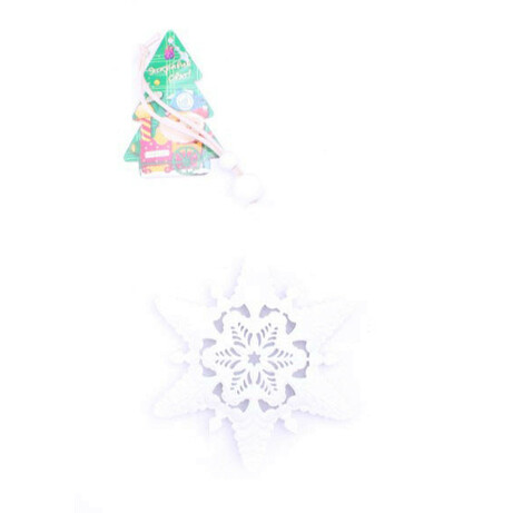 Прикраса ялинкова Сніжинка біла ассорт Y*-1(0250011130375)