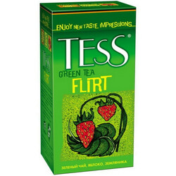 Tess. Чай зеленый Tess Flirt в пакетиках 25шт*1.5г (4820022863027)