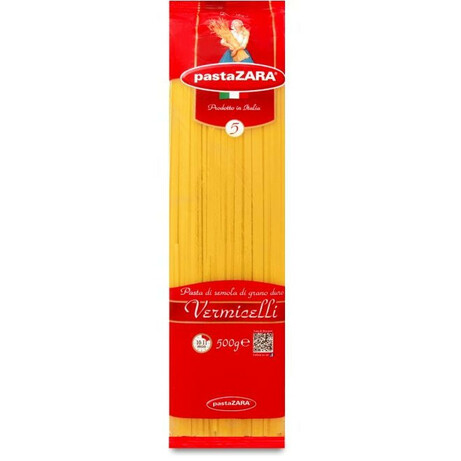 Pasta ZARA. Изделия макаронные Pasta ZARA Паста Вермичелли 500 г (8004350130051)