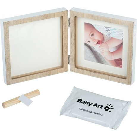 Baby Art. Рамочка з відбитком ручки Подвійна Дерев'яна(3601098300)