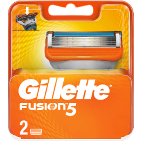 Gillette. Картрідж Gillette Fusion  2шт/уп(7702018877478)
