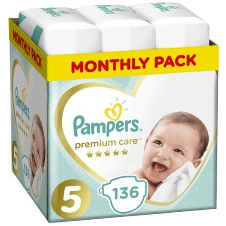 Pampers. Подгузники Pampers premium care 5 Junior (11-16кг) Мега Супер Упаковка, 136 шт (80010909596