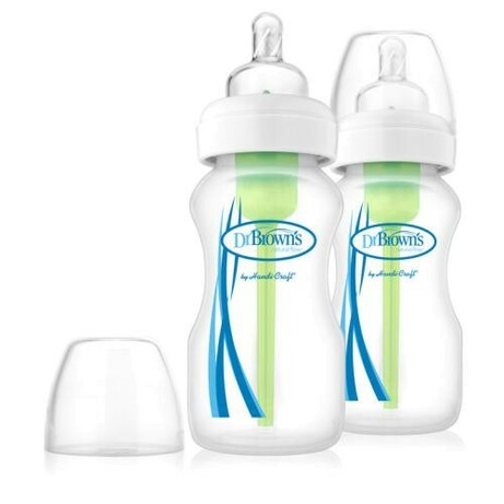 Dr. Brown's. Детская бутылочка для кормления с широким горлышком, 270 мл, 2 шт. (WB92005-ESX)