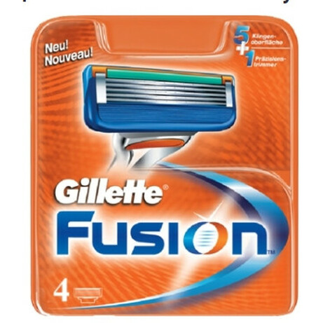 Gillette. Картридж Gillette Fusion 4шт/уп  (7702018874460)