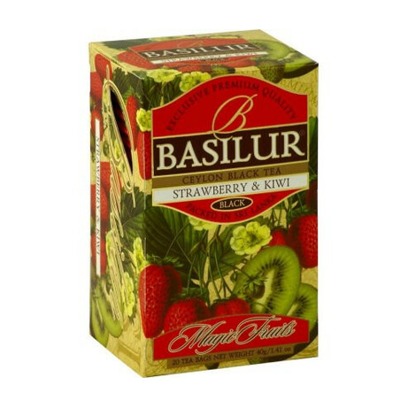 Basilur. Чай чорний Basilur Magic Fruits з ківі і полуницею 20*2г в уп(4792252002074)