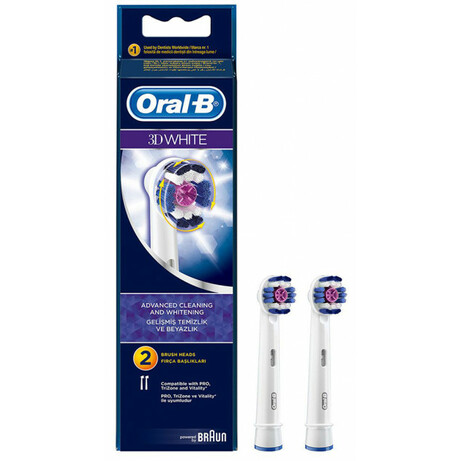 Oral-B. Сменные насадки для электрической щётки 3D White 2шт*уп (4210201757757)