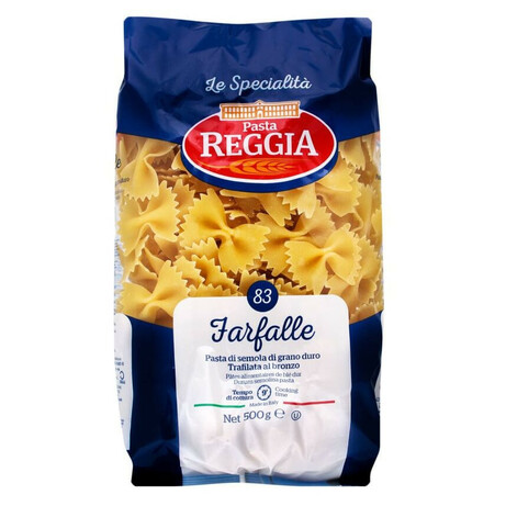 Pasta Reggia. Изделия макаронные Pasta Reggia Фарфалле 500 г (0250010781073)