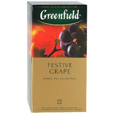 Greenfield. Чай Гринфилд Фестив Грейп трав'яний із смаком і ароматом винограду 2г х 25шт (48200228619
