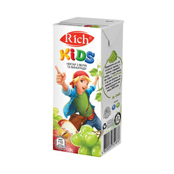 Rich. Нектар Rich Kids Яблоко-виноград 0,2л (4820039351944)