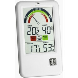 TFA. Термогигрометр цифровой "Bel-Air", внешний радиодатчик, цветная шкала, 95x20x158мм (303045.IT)