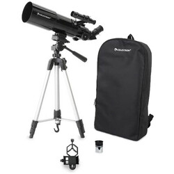 TFA. Телескоп Celestron TravelScope 80 с рюкзаком и адаптером для смартфона, рефрактор (22030)