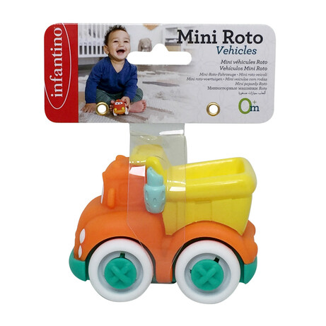 Infantino. Іграшка машинка маленький автопарк помаранчева вантажівка(310247I)