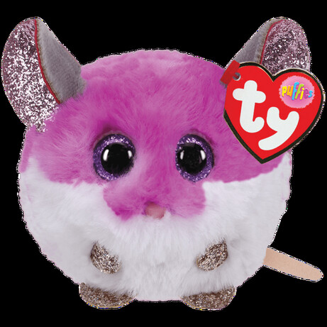 TY. Мягкая игрушка puffies фиолетовая мышка(сова,хаски,розовый единорог,котенок)(8421425051)