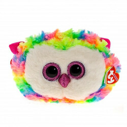 TY Gear Мягкая игрушка  Разноцветная сова "Owen" сумочка (95103)