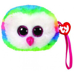 TY Gear Мягкая игрушка  Разноцветная сова "Owen" кошелек (95201)