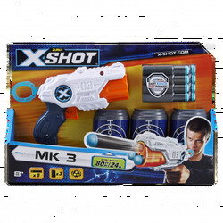 Zuru. X-Shot Скорострельный бластер EXCEL MK 3 (3 банки, 8 патронов) (36119Z)