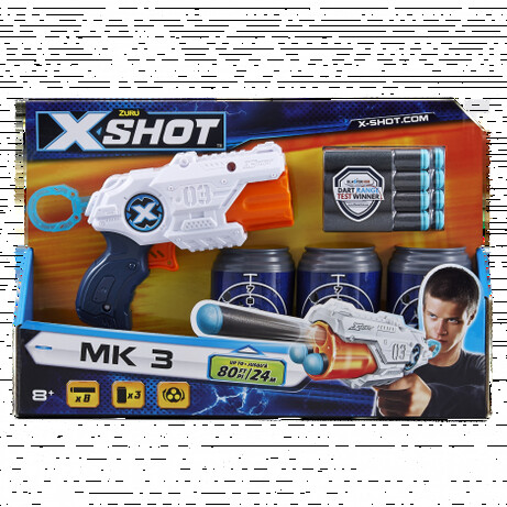 Zuru. X-Shot Скорострельный бластер EXCEL MK 3 (3 банки, 8 патронов) (36119Z)