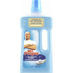 Mr. Proper. Моющая жидкость для полов и стен "Бережная уборка" 1 л с содой (8001841517667)