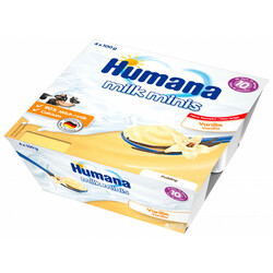 Humana. Пудинг Humana Pudding Vanille Ваниль 4х100г с 10 ммесяцев (4031244784476)