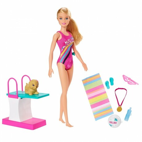 Barbie. Игровой набор "Тренировка в бассейне" (GHK23)