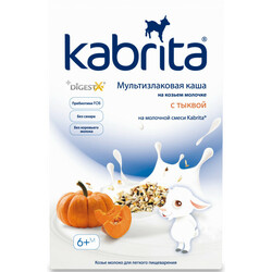 Kabrita. Мультизлаковая каша на основе козьего молока с тыквой  6 мес+ 180 г (8716677007991)
