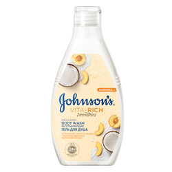 Johnson’s. VITA-RICH СМУЗІ Розслаблююч.гель для душу з йогуртом,кокосомю,персиком 250(3574661385198)