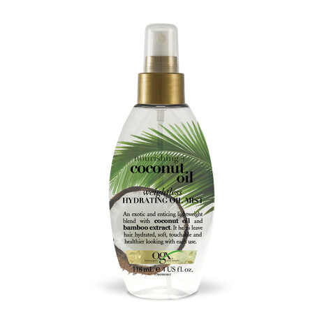 Ogx. Масло-спрей для волос Coconut Oil Увлажняющее с кокосовым маслом, 118 мл (22796976475)