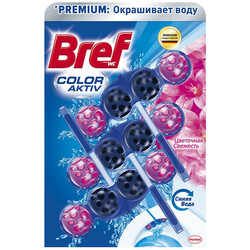 Bref. Туалетный блок Цветная вода Цветочная свежесть Триопак 150г (350821)