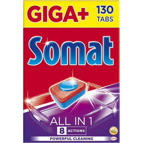 Somat. Пігулки для посудомийної машини Giga Plus All in one 130 шт(356014)