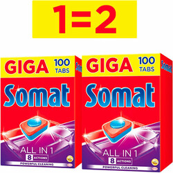 Somat. Таблетки для посудомоечной машины All in one 100 таблеток + 100 таблеток (420227)