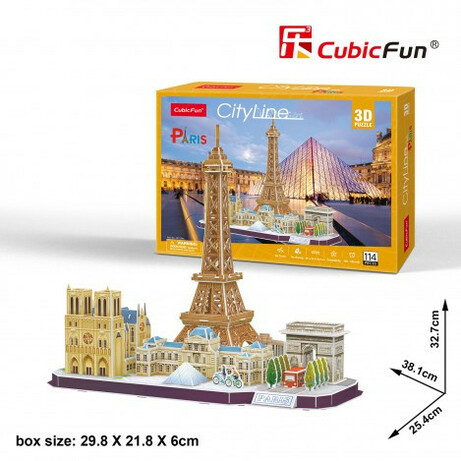 CubicFun. Тривимірна головоломка-конструктор "CITY LINE PARIS"(6944588202545)