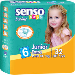 Senso Baby. Детские подгузники Ecoline Junior extra 6 (15-30 кг), 32 шт (000889)