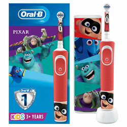 BRAUNOral - B Kids.Дитяча електрична зубна щітка+футляр.Кращі мультфільми Pixar 3+ (421020131463)