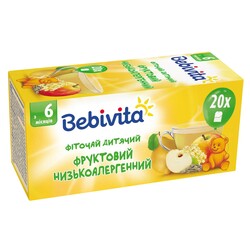 Bebivita. Дитячий трав'яний чай "Фруктовий низкоаллергенный"(4820025490749)