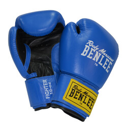 Benlee. Перчатки боксерские FIGHTER 10oz  Кожа сине-черные (194006 (blue-blk) 10oz)