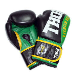 THOR. Перчатки боксерские SHARK 12oz /Кожа /зеленые (8019/01(Leather) GRN 12 oz.)