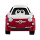 Chicco. Инерционная машинка Chicco Fiat 500 Racer Mini Turbo Touch, белый с красным (07666.00)