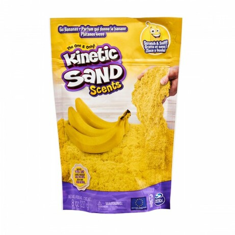 Kinetic Sand. Пісок для дитячої творчості з ароматом - KINETIC SAND БАНАНОВИЙ ДЕСЕРТ