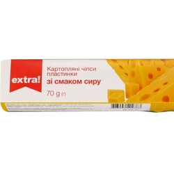 Extra !. Чіпси картопляні зі смаком сиру 70г. (4823096402383)