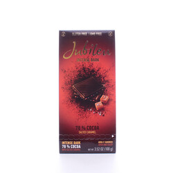 Jubileu. Шоколад чорний Intense смак солоні карамелі 100г. (5601055318888)