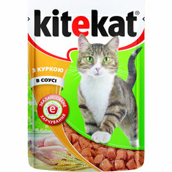 Kitekat. Вологий корм для котів з куркою в соусі 100г(593180)