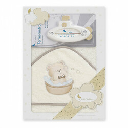 Interbaby.Полотенце Teddy bath + термометр beige (8100255)