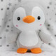 Flecce.Плед flecce + plush toy pinguin gray (8100260)