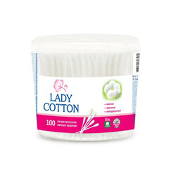 Lady Cotton. Палочки ватные в пластиковой упаковке 100шт/уп ( 4823071607581)